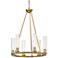 Beau 26" Wide Rubbed Brass 6-Light Chandelier