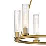 4_Beau 26" Wide Rubbed Brass 6-Light Chandelier more views