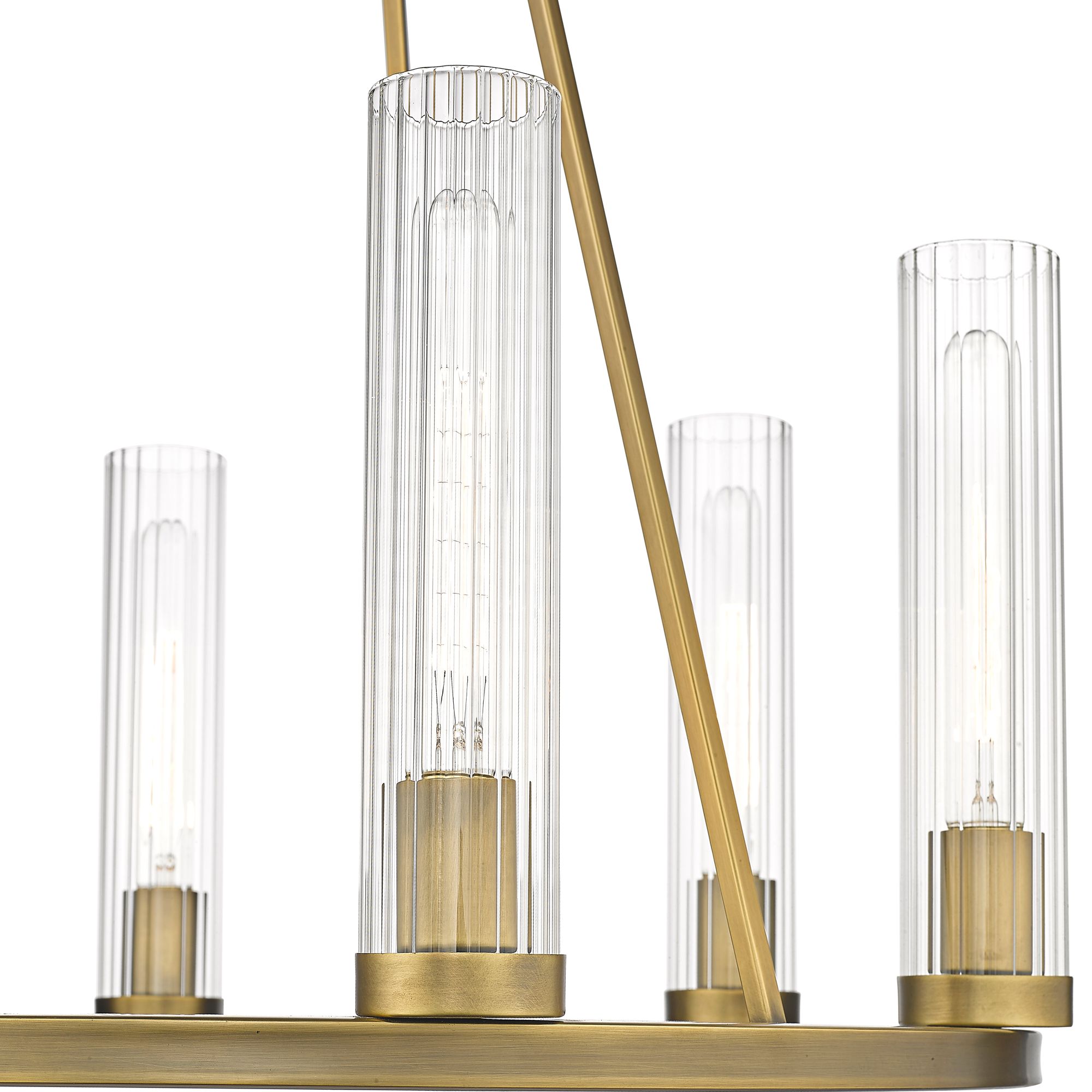 Image 5 Beau 26" Wide Rubbed Brass 6-Light Chandelier more views