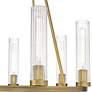 5_Beau 26" Wide Rubbed Brass 6-Light Chandelier more views