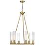 7_Beau 26" Wide Rubbed Brass 6-Light Chandelier more views