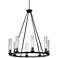Beau 33" Wide Bronze Metal 8-Light Ring Chandelier