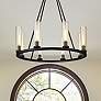 2_Beau 33" Wide Bronze Metal 8-Light Ring Chandelier