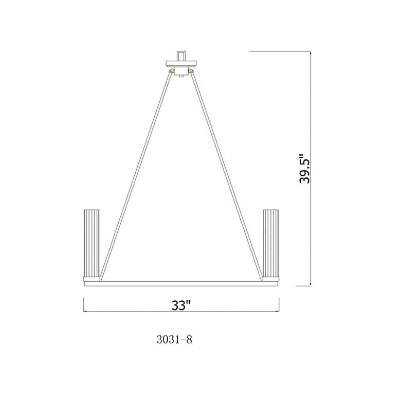 Image 7 Beau 33" Wide Bronze Metal 8-Light Ring Chandelier more views
