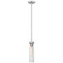 3_Beau 4 3/4" Wide Brushed Nickel Mini Pendant w/ Clear Glass
