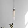 2_Beau 4 3/4" Wide Brushed Nickel Mini Pendant w/ Clear Glass