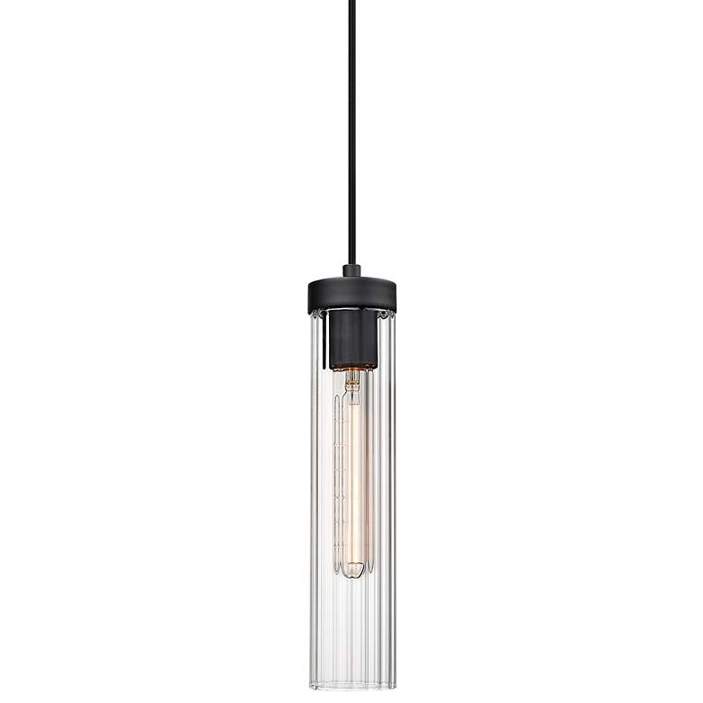Image 1 Beau 4 3/4" Wide Matte Black Mini Pendant