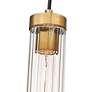 7_Beau 4 3/4" Wide Rubbed Brass Cylinder Mini Pendant more views