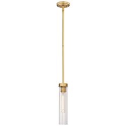 Beau 4 3/4" Wide Rubbed Brass Mini Pendant