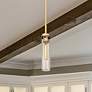 1_Beau 4 3/4" Wide Rubbed Brass Mini Pendant