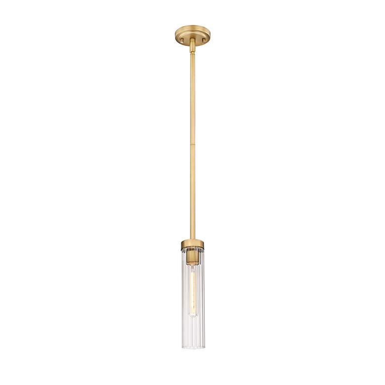 Image 5 Beau 4 3/4" Wide Rubbed Brass Mini Pendant more views