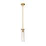 5_Beau 4 3/4" Wide Rubbed Brass Mini Pendant more views