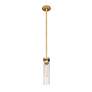 6_Beau 4 3/4" Wide Rubbed Brass Mini Pendant more views