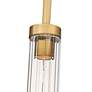 7_Beau 4 3/4" Wide Rubbed Brass Mini Pendant more views