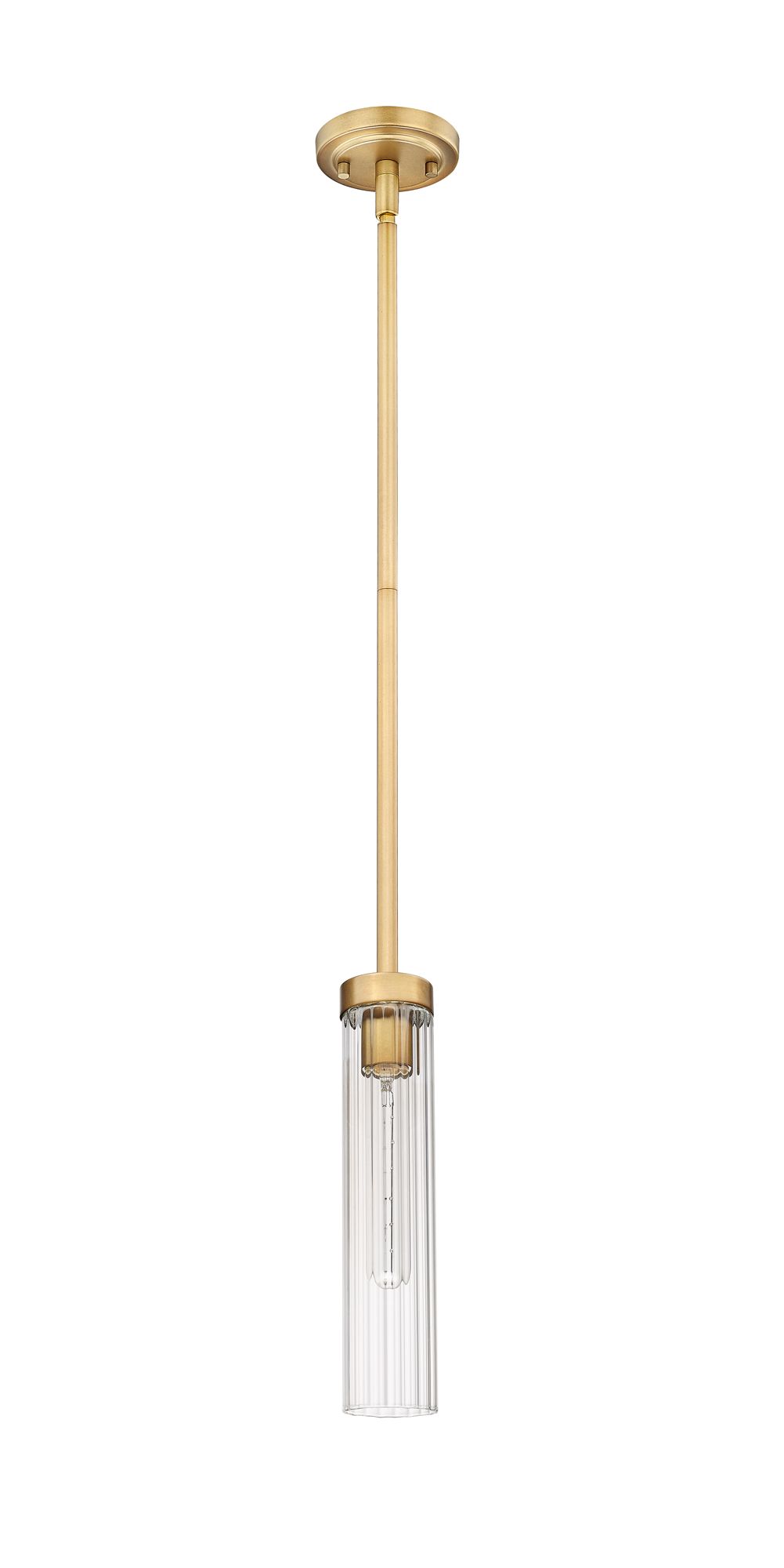 Beau 4 3/4" Wide Rubbed Brass Mini Pendant