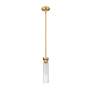 Beau 4 3/4" Wide Rubbed Brass Mini Pendant