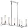 2_Beau 44" Wide Polished Nickel 7-Light Linear Island Pendant