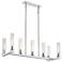 Beau 44" Wide Polished Nickel 7-Light Linear Island Pendant