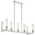 Beau 44" Wide Polished Nickel 7-Light Linear Island Pendant