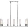 5_Beau 44" Wide Polished Nickel 7-Light Linear Island Pendant more views