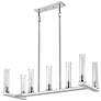 7_Beau 44" Wide Polished Nickel 7-Light Linear Island Pendant more views