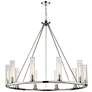Beau 46" Wide Polished Nickel 10-Light Ring-Round Chandelier