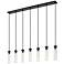 Beau 54" Wide Matte Black 7-Light Linear Pendant