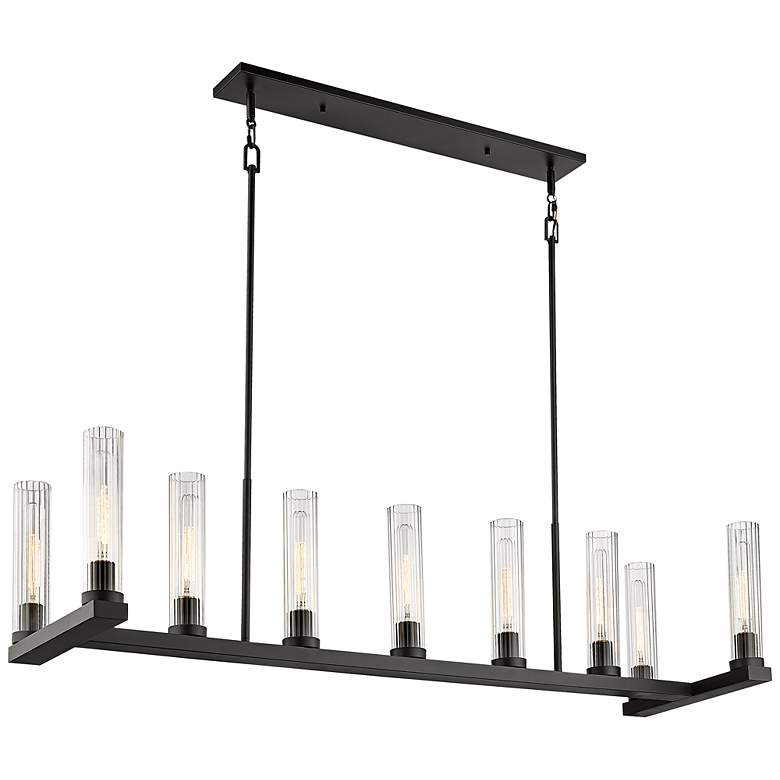 Image 3 Beau 56" Wide Bronze 9-Light Linear Chandelier