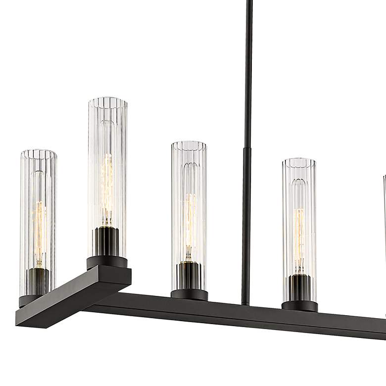 Image 4 Beau 56" Wide Bronze 9-Light Linear Chandelier more views
