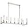 Beau 56" Wide Polished Nickel 9-Light Linear Chandelier