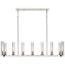 5_Beau 56" Wide Polished Nickel 9-Light Linear Chandelier more views