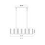 Beau 56" Wide Polished Nickel 9-Light Linear Chandelier in scene