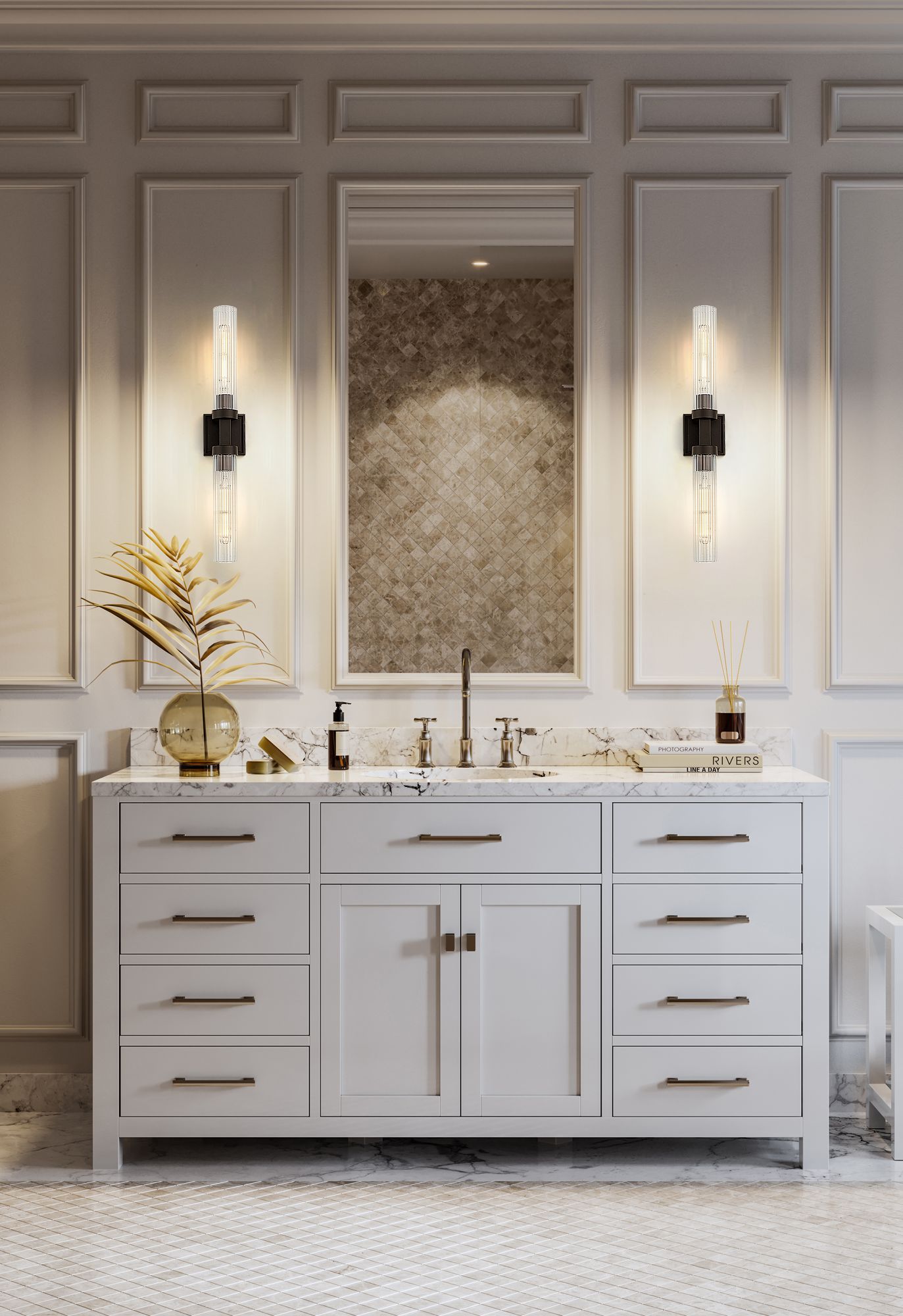 Image 3 Beau by Z-Lite Bronze 4 inch 2 Light Wall Sconce more views