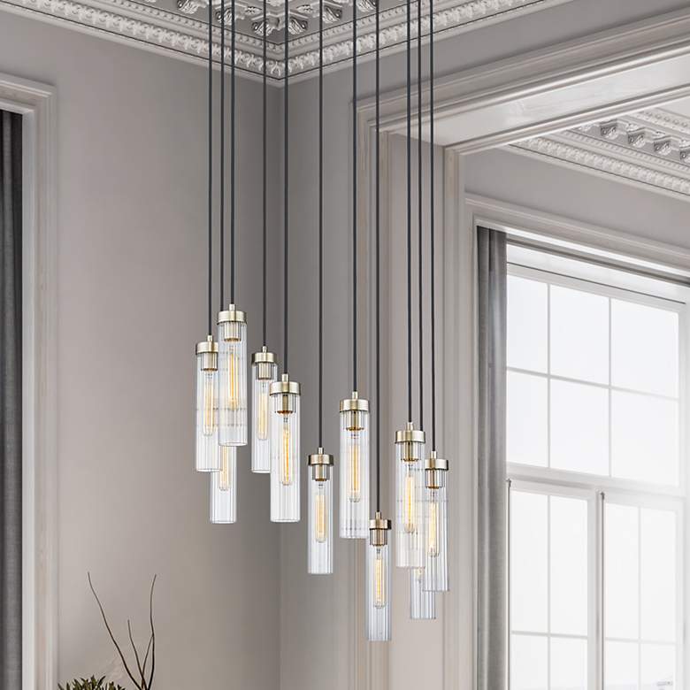 Image 1 Beau by Z-Lite Brushed Nickel 11 Light Chandelier