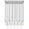 Beau by Z-Lite Brushed Nickel 17 Light Linear Chandelier