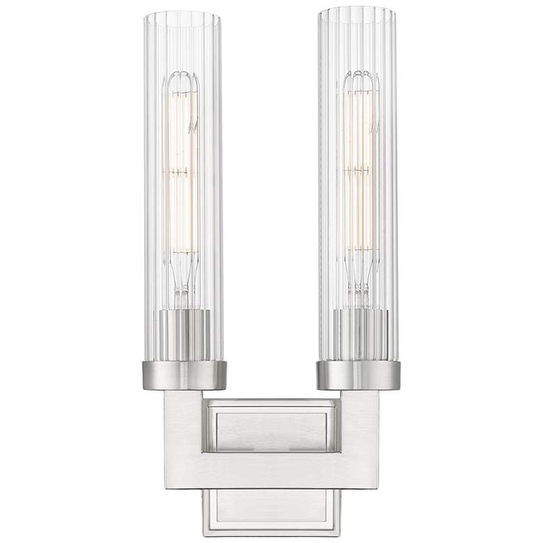 Image 5 Beau by Z-Lite Brushed Nickel 4 inch 2 Light Wall Sconce more views