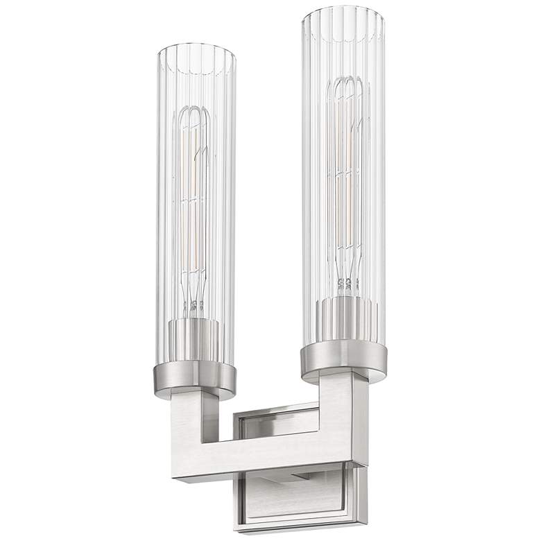 Image 7 Beau by Z-Lite Brushed Nickel 4 inch 2 Light Wall Sconce more views