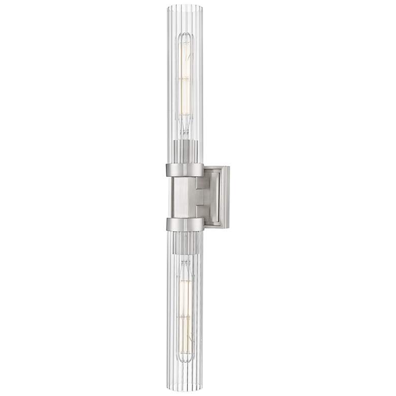 Image 2 Beau by Z-Lite Brushed Nickel 4 inch 2 Light Wall Sconce