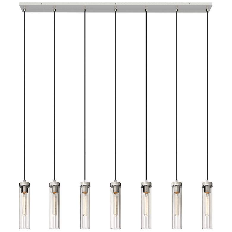 Image 2 Beau by Z-Lite Brushed Nickel 7 Light Linear Chandelier