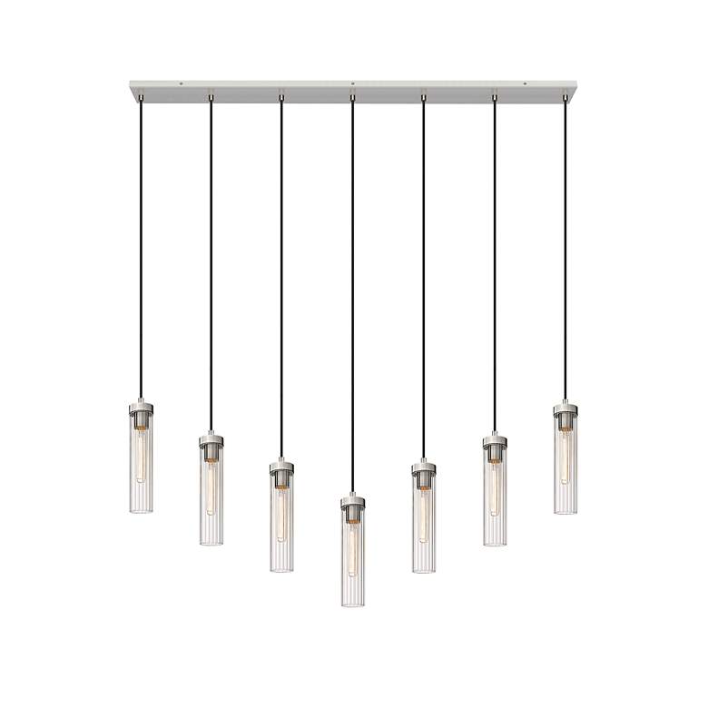 Image 5 Beau by Z-Lite Brushed Nickel 7 Light Linear Chandelier more views