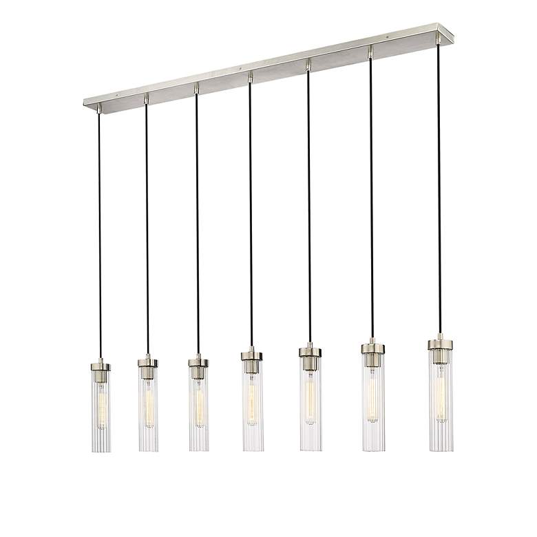 Image 6 Beau by Z-Lite Brushed Nickel 7 Light Linear Chandelier more views