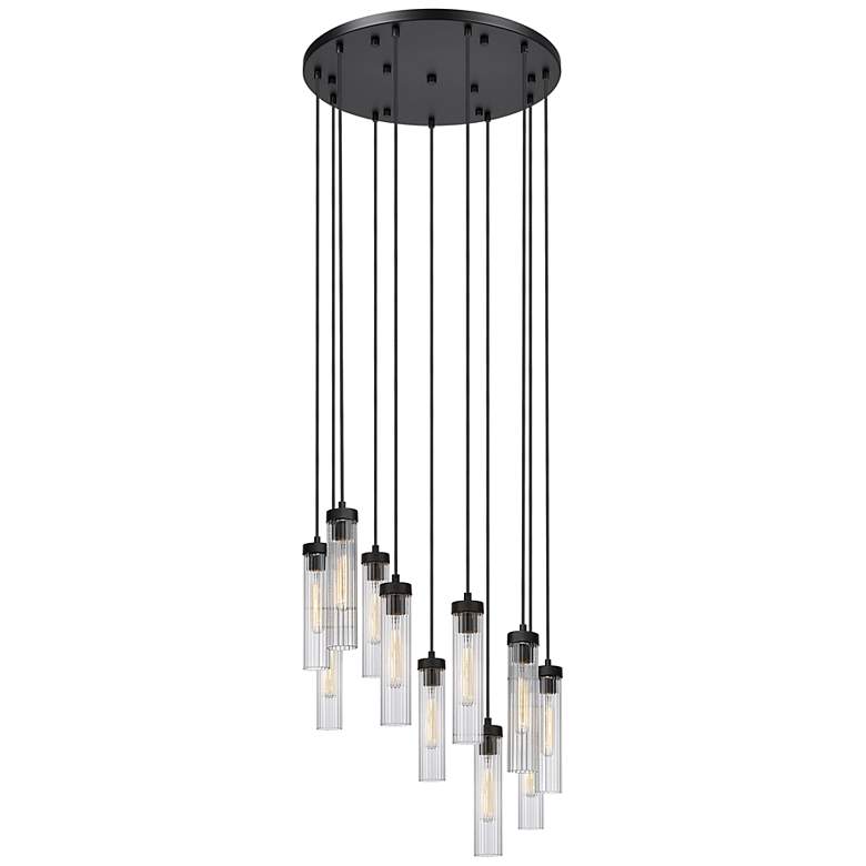 Image 1 Beau by Z-Lite Matte Black 11 Light Chandelier