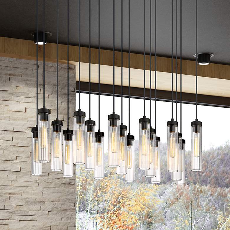 Image 1 Beau by Z-Lite Matte Black 17 Light Linear Chandelier