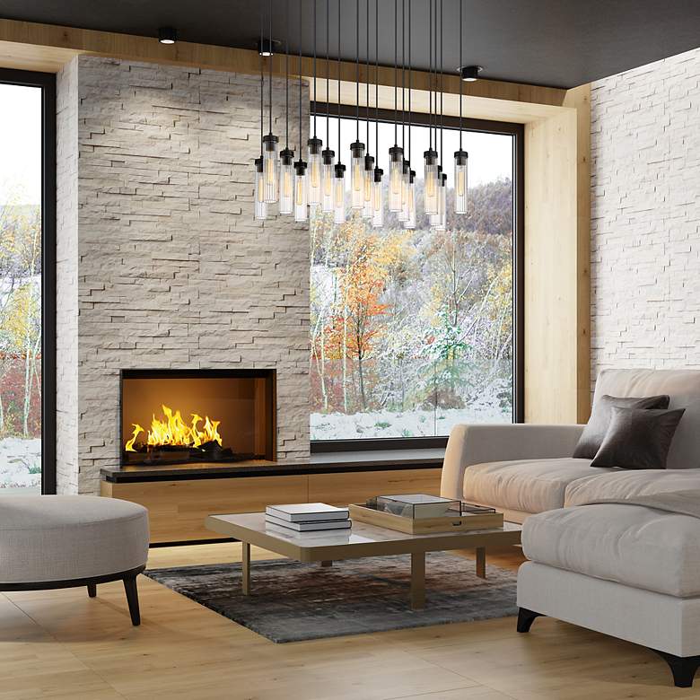 Image 3 Beau by Z-Lite Matte Black 17 Light Linear Chandelier more views