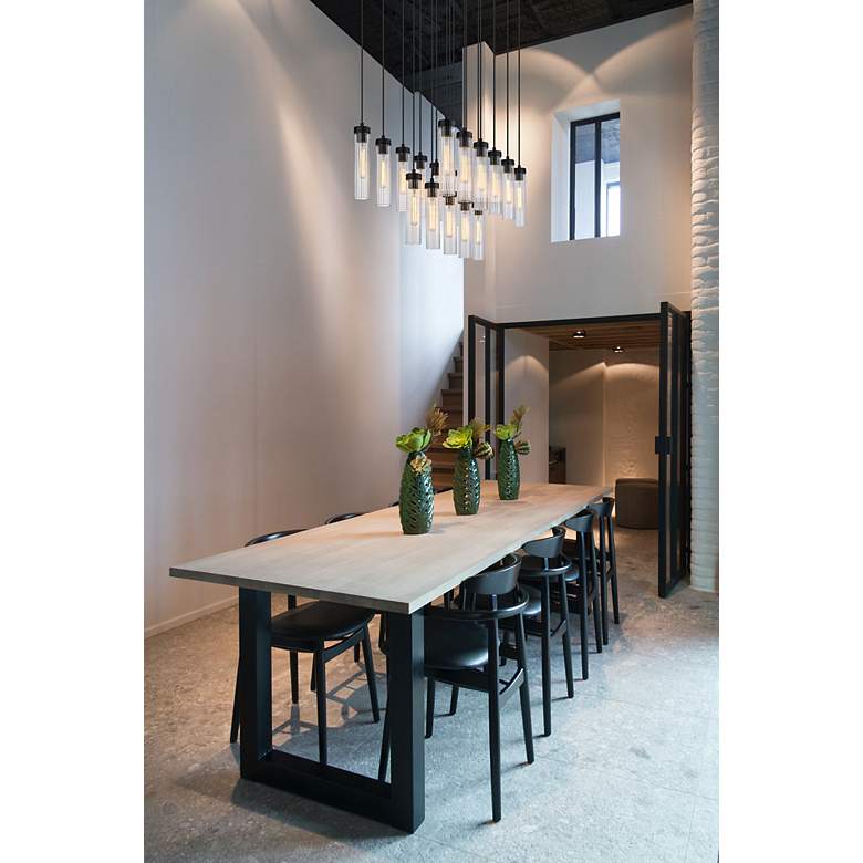 Image 4 Beau by Z-Lite Matte Black 17 Light Linear Chandelier more views