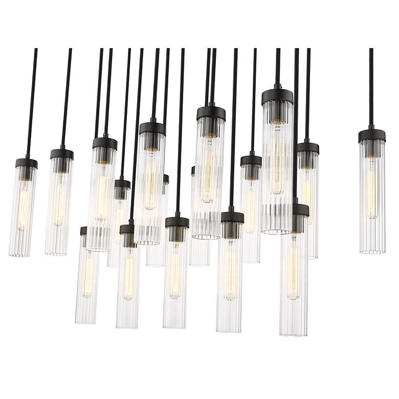 Image 7 Beau by Z-Lite Matte Black 17 Light Linear Chandelier more views