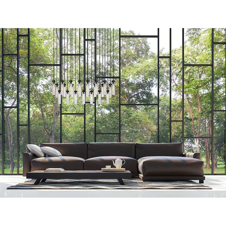 Image 2 Beau by Z-Lite Matte Black 23 Light Linear Chandelier more views