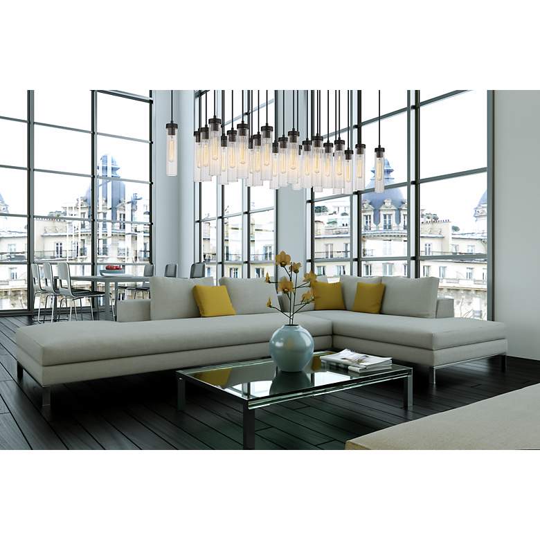 Image 3 Beau by Z-Lite Matte Black 23 Light Linear Chandelier more views