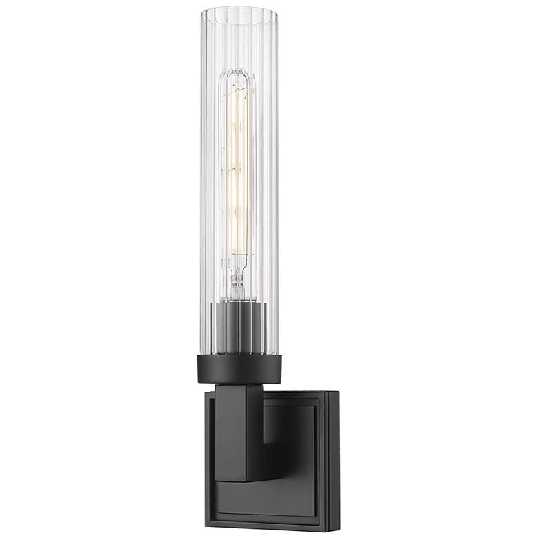 Image 1 Beau by Z-Lite Matte Black 4 inch 1 Light Wall Sconce