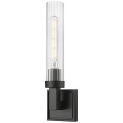 Beau by Z-Lite Matte Black 4 inch 1 Light Wall Sconce